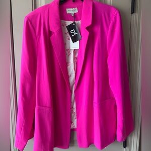 Skies Are Blue Vibrant Pink Blazer 2x